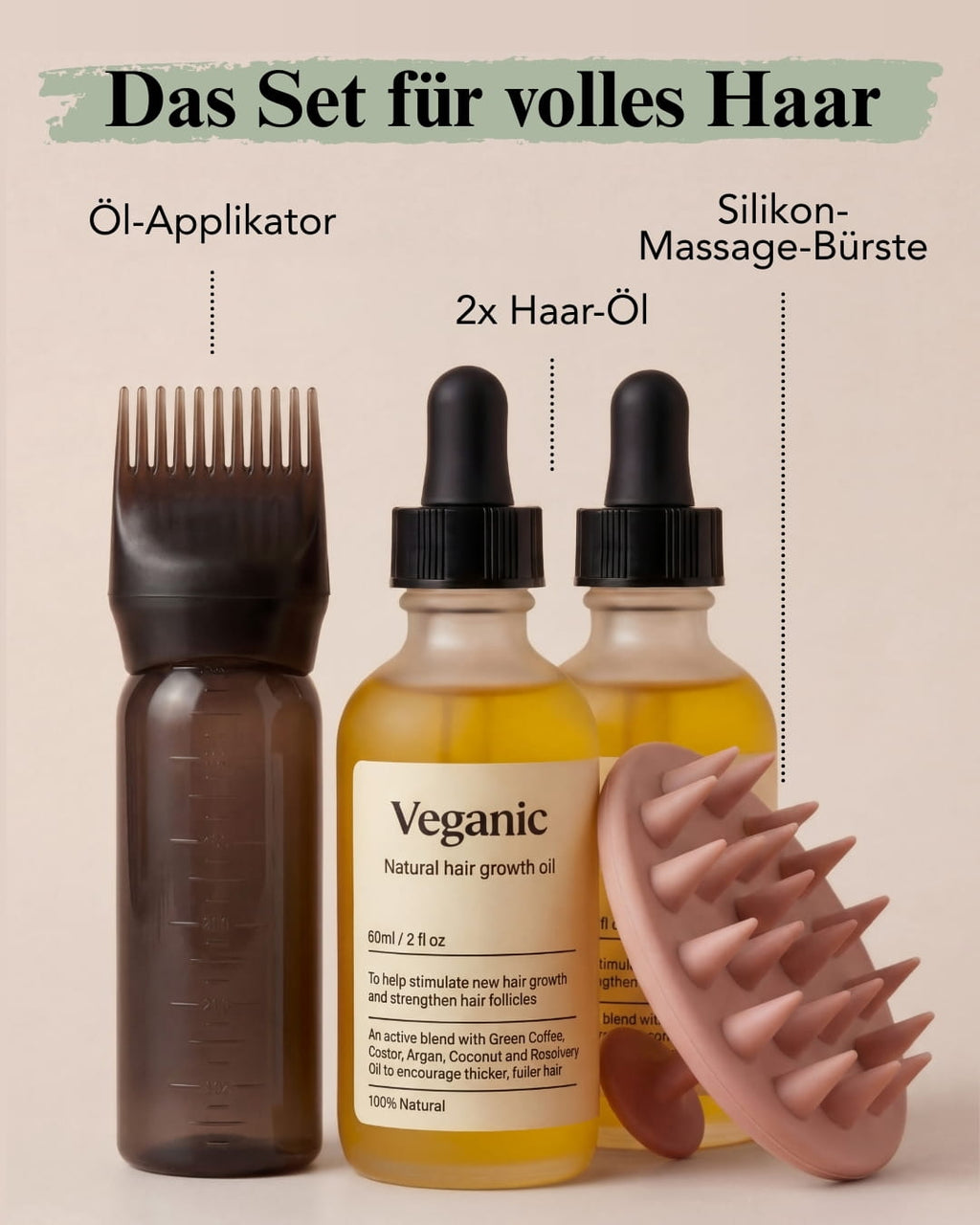 2x Veganic Haaröl